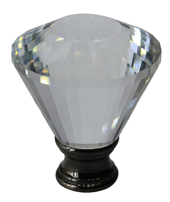 Crystal Diana Lamp Finial - 2 Finishes