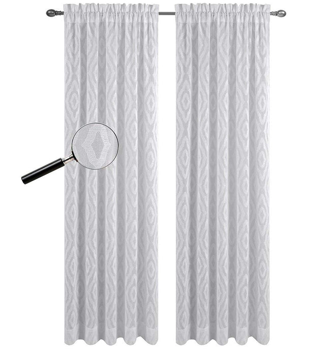 Urbanest Set of 2 Portland Sheer Curtain Drapery Panels