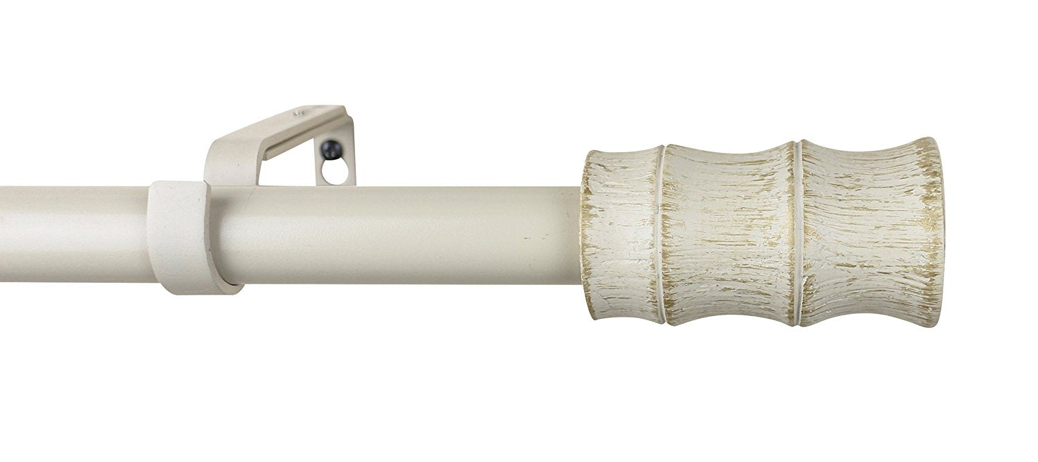 Urbanest 1-inch Diameter Bamboo Adjustable Single Drapery Curtain Rod