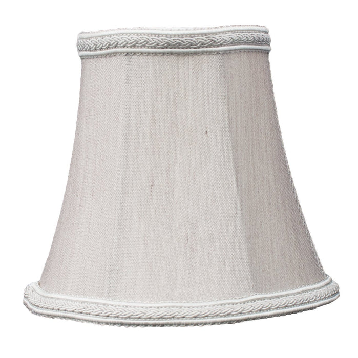 Silk Bell 5-inch Chandelier Lamp Shade with Braided Trim - 7 Colors