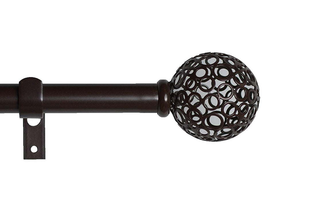 Urbanest Adjustable Planet Ball Finial Curtain Drapery Rod Set, 3/4-inch
