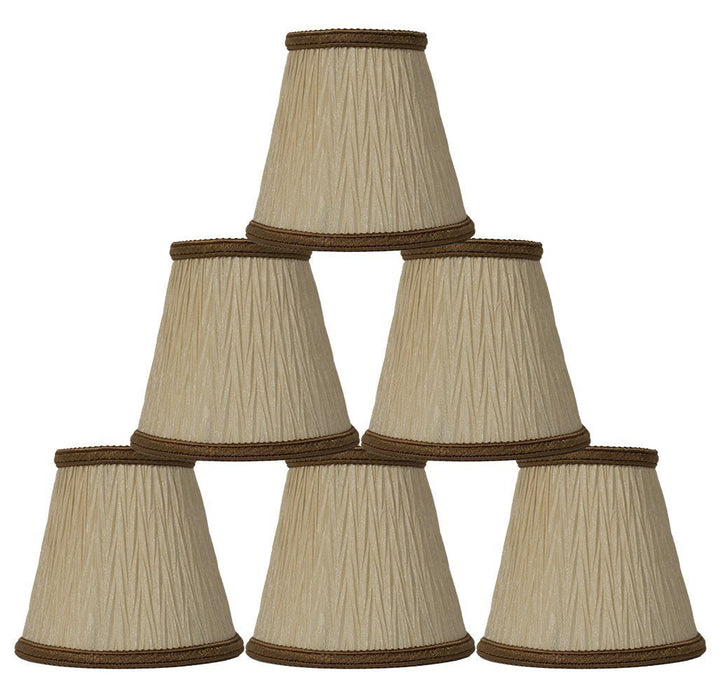 Bamboo Pleat 5-inch Chandelier Lamp Shade - 3 Colors