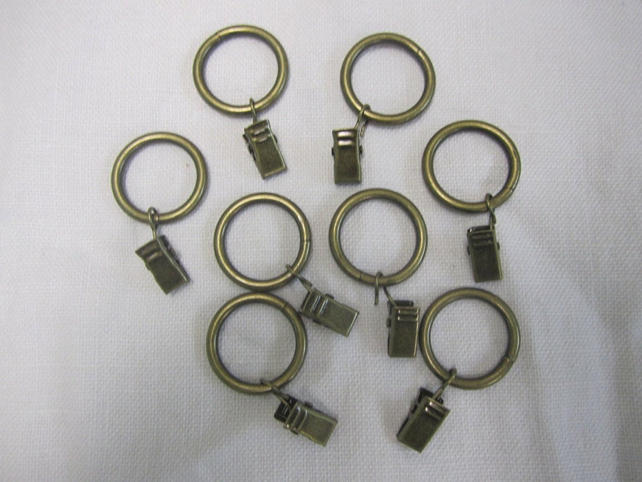 1 3/8" Metal Curtain Drapery Rings with Clips - 5 Finishes