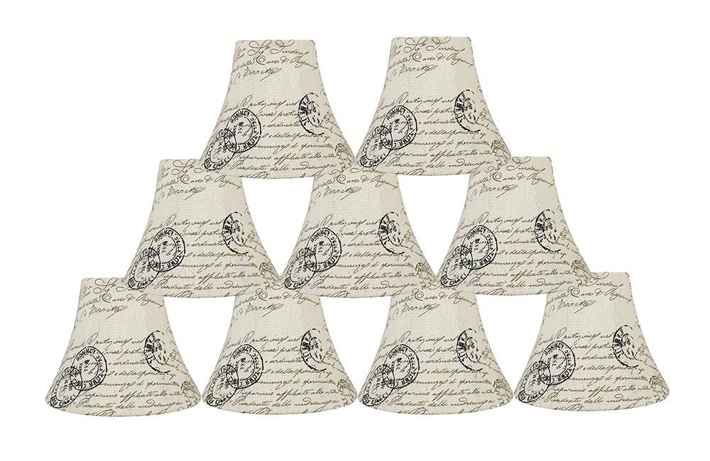Urbanest Natural Linen Bell Chandelier Lamp Shade, 3-inch by 6-inch by 5-inch, Clip-on