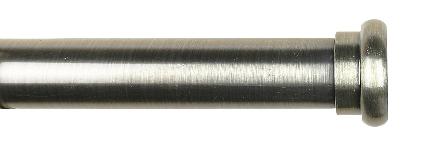 5/8-inch Diameter Button Adjustable Single Drapery Curtain Rod