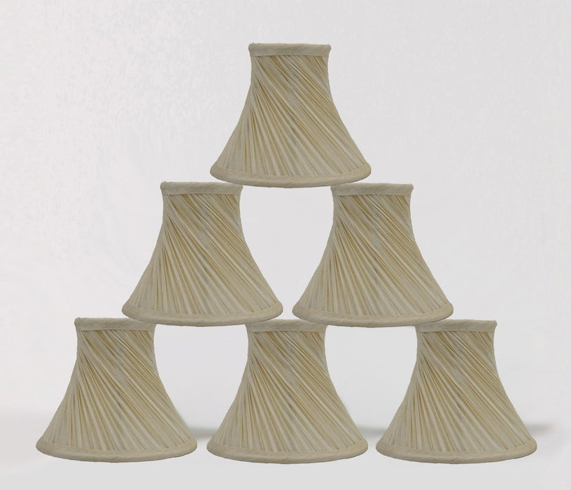 Swirl Pleated 6-inch Chandelier Lamp Shades - 4 Colors
