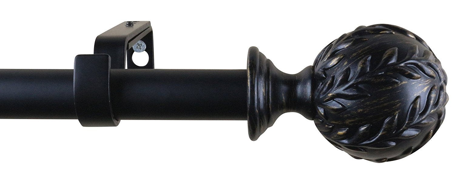 Urbanest 1-inch Diameter Vine Adjustable Single Drapery Curtain Rod