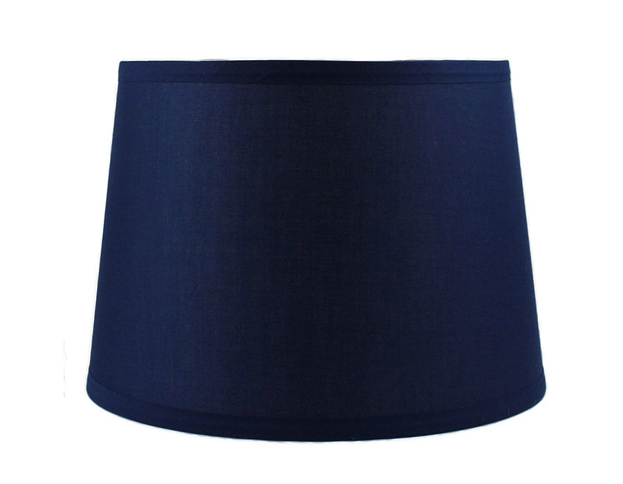 French Drum Lampshade, Cotton, 10-inch by 12-inch by 8 1/2-inch, Spider Washer Fitter