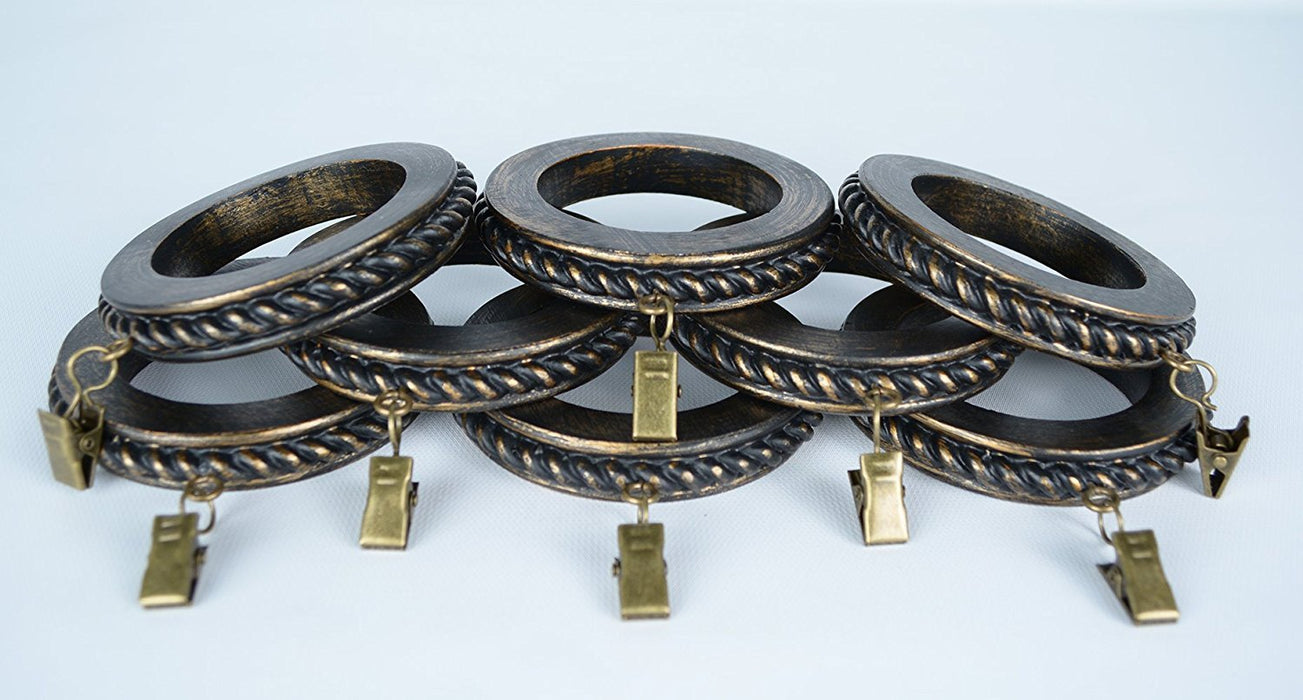 Set of 4 Large Rope Designer Curtain Rings