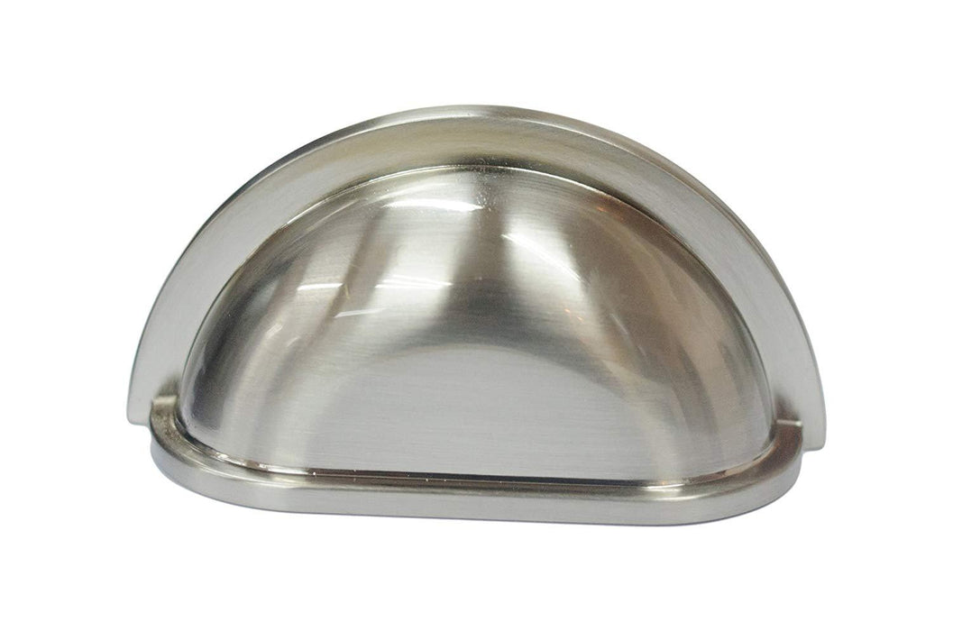 Zinc Alloy Cabinet Hardware Bin Cup Drawer Handle Pull - 3-inch Hole Centers