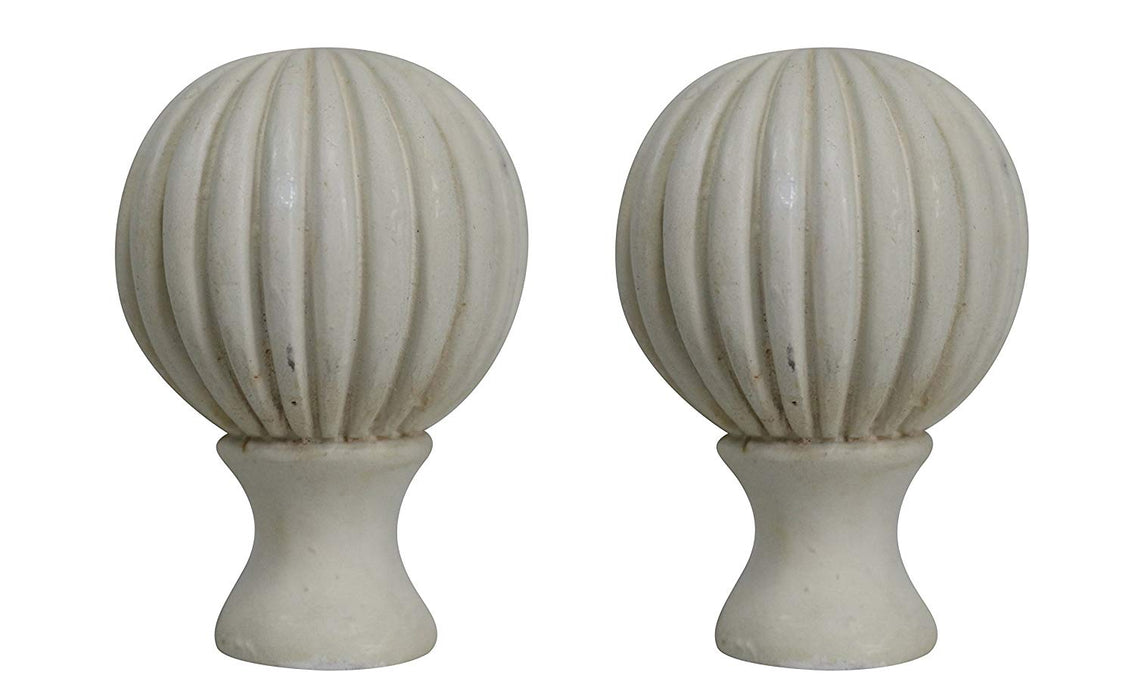 Urbanest Fluted Ball Lamp Finial, 2 1/8-inch Tall