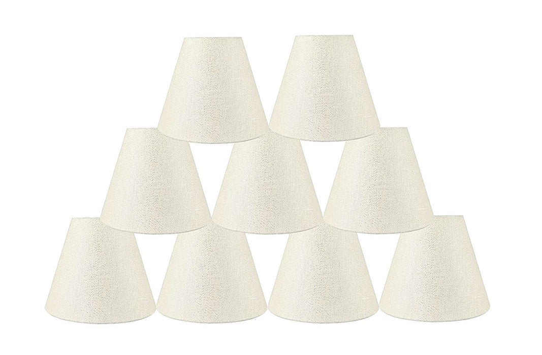 Urbanest Hardback Metallic Fabric Chandelier Lamp Shade, 3-inch by 6-inch by 5-inch, Clip-on
