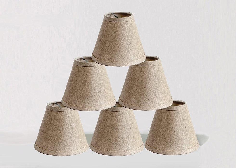 Linen 6-inch Chandelier Lamp Shades - 6 Colors