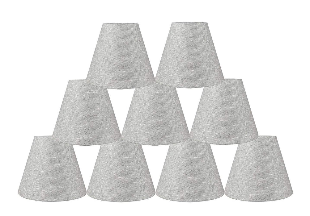 Urbanest Hardback Metallic Fabric Chandelier Lamp Shade, 3-inch by 6-inch by 5-inch, Clip-on