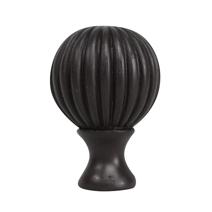 Urbanest Fluted Ball Lamp Finial, 2 1/8-inch Tall