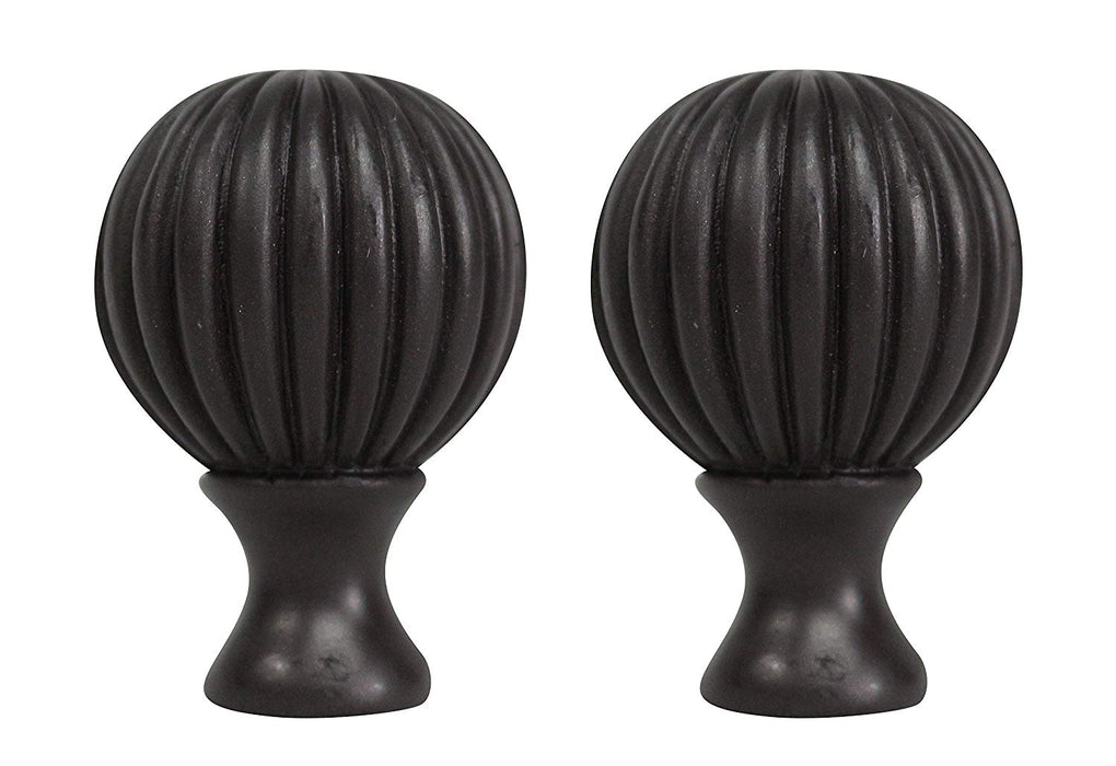 Urbanest Fluted Ball Lamp Finial, 2 1/8-inch Tall