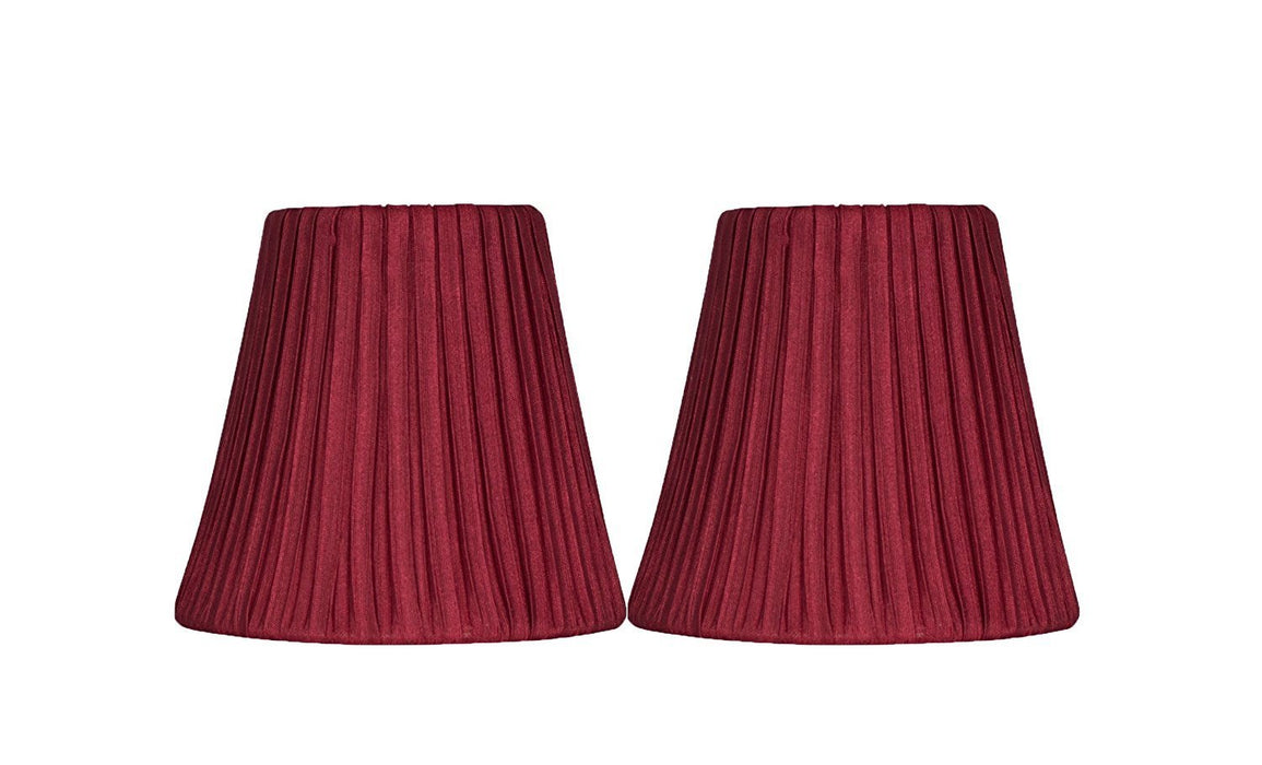 Box Pleated 5-inch Chandelier Lamp Shade - 7 Colors