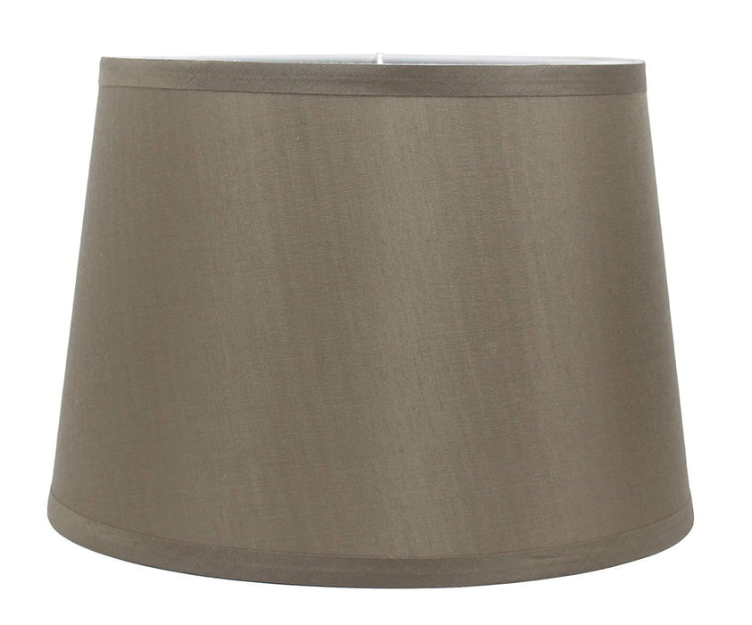 French Drum Lampshade, Faux Silk, 12-inch by 14-inch by 10-inch, Spider Washer Fitter
