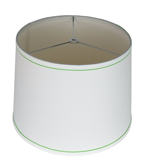 White with Color Trim French Drum Lampshade