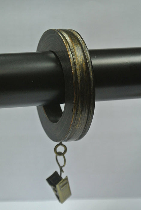 Set of 7 Banded Designer Curtain Rings