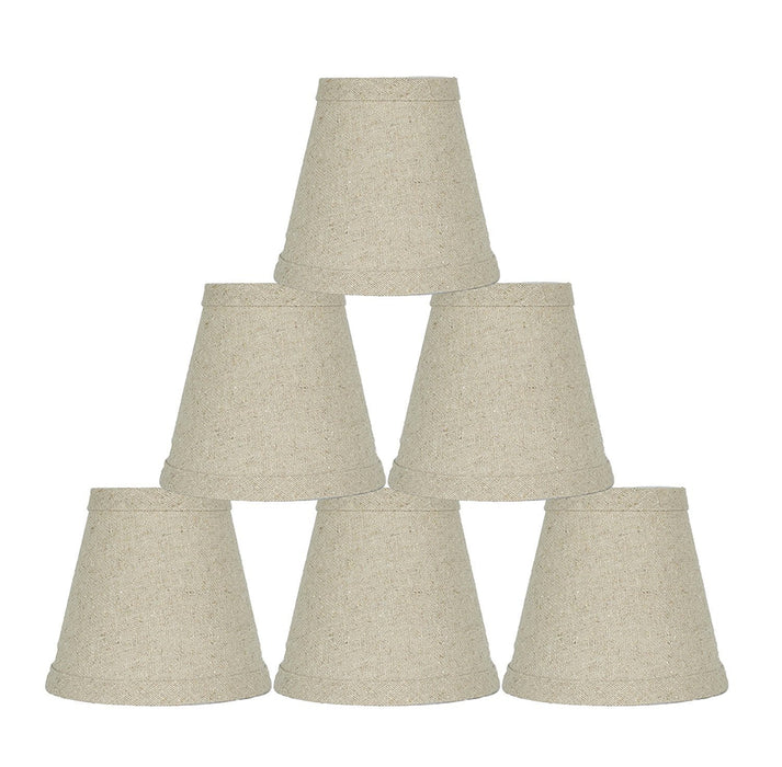 Natural Pure Linen 5-inch Chandelier Lamp Shade