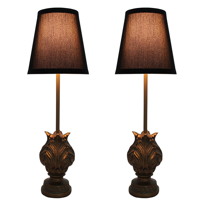 Set of 2 Charlotte Mini Buffet Lamps with Shades