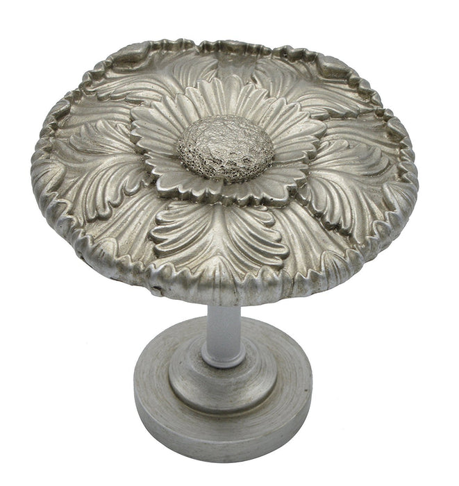 Large Dahlia Medallion Drapery Holdback - 3 Finishes