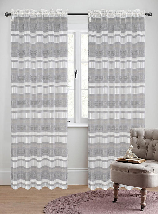 Becca Set of 2 Sheer Curtain Panels - 5 Colors