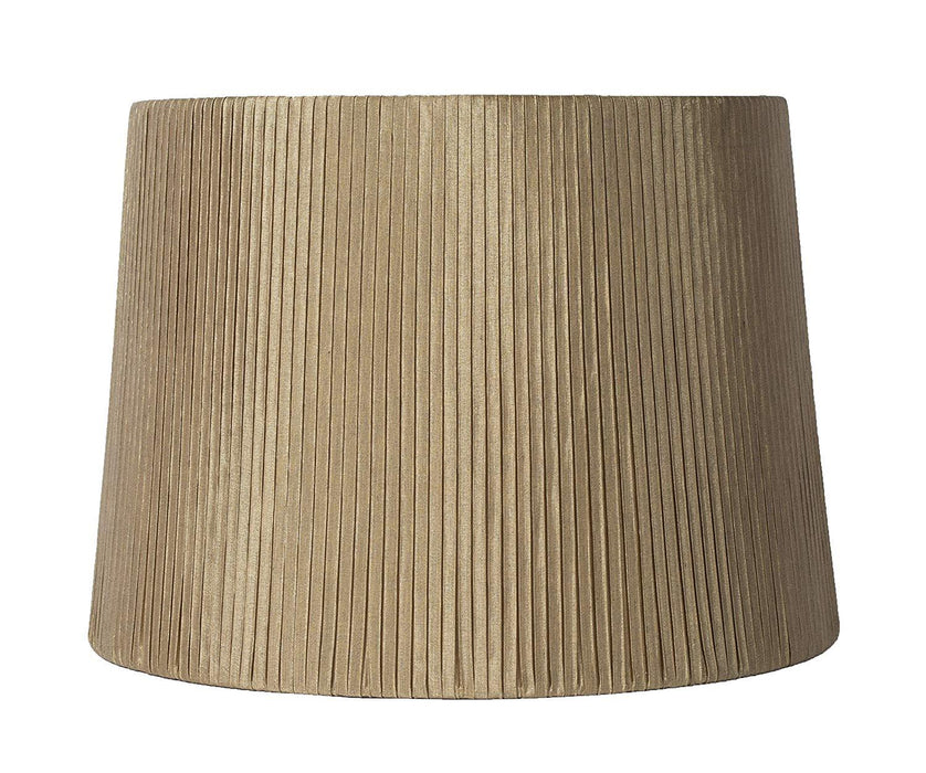 Faux Silk Box Pleated Drum Lampshade, 12-inch By 14-inch By 10-inch, Spider Fitter