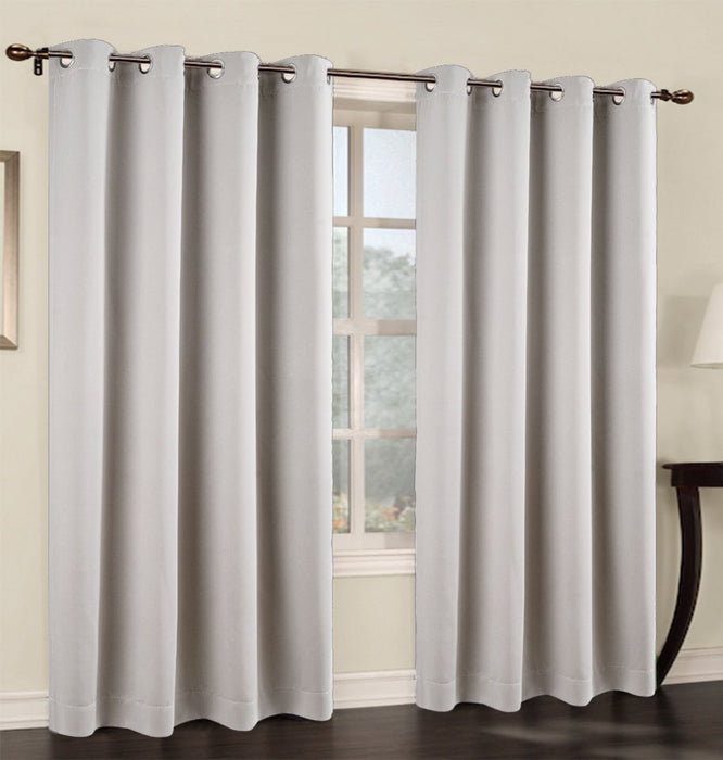 Set of 2 Blackout Curtain Panels with Grommets - 7 Colors