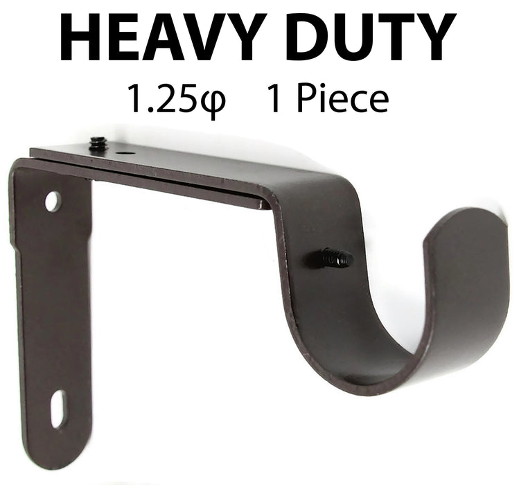 1 1/4" Adjustable Curtain Rod Bracket - 7 Finishes