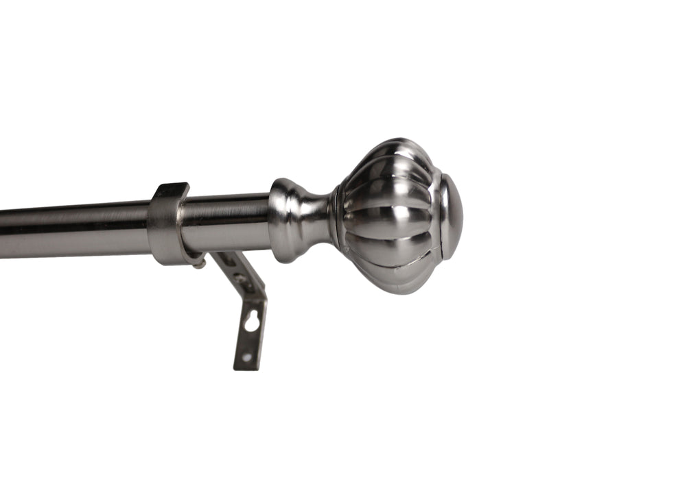 1-inch Diameter Doorknob Adjustable Single Drapery Curtain Rod