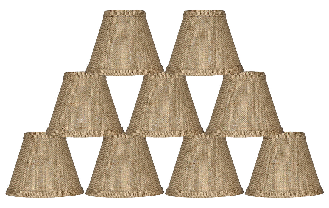 Burlap Chandelier Lamp Shade - 5" & 6" Sizes