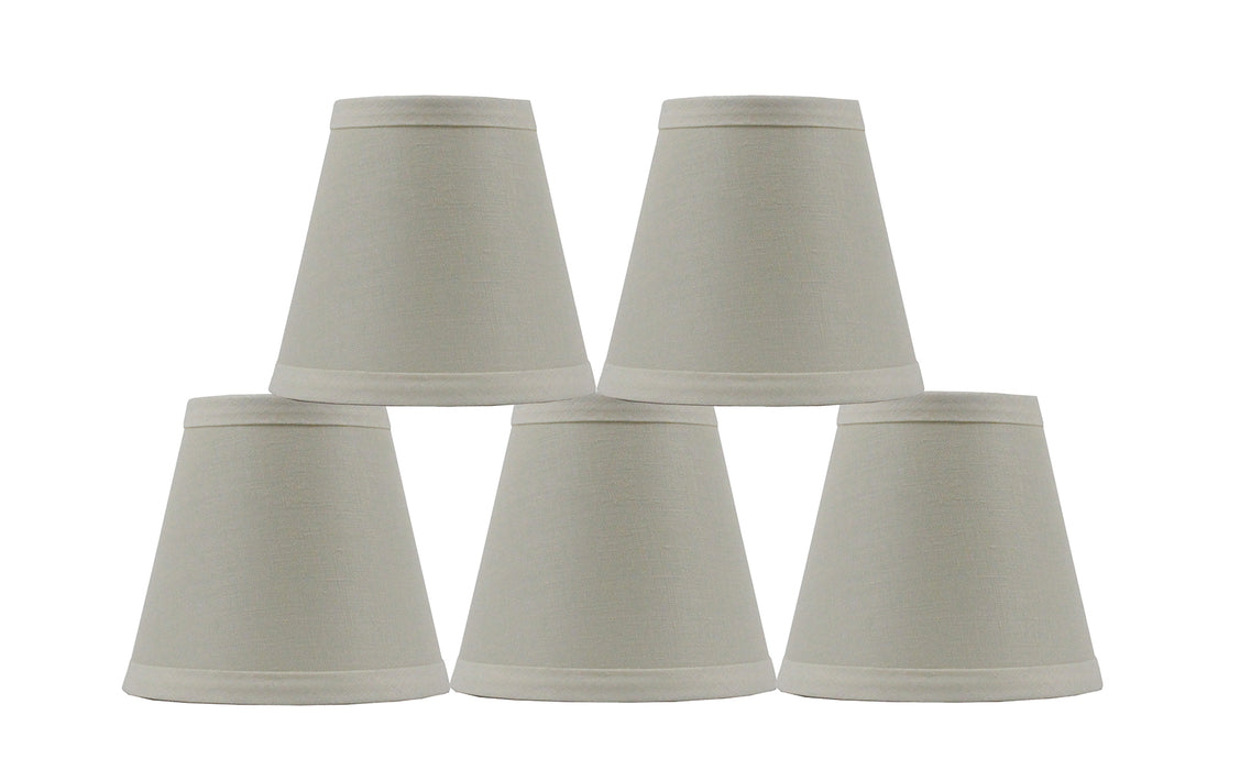 Linen 5-inch Chandelier Lamp Shade - 7 Colors