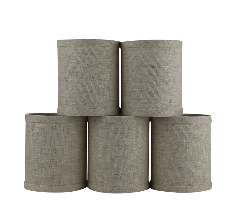 Linen 4-inch Drum Chandelier Lamp Shade - 4 Colors