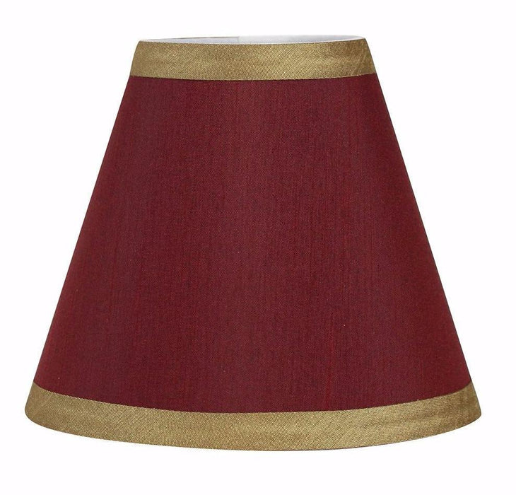 Silk 6-inch Chandelier Lamp Shade with Gold Trim - 5 Colors