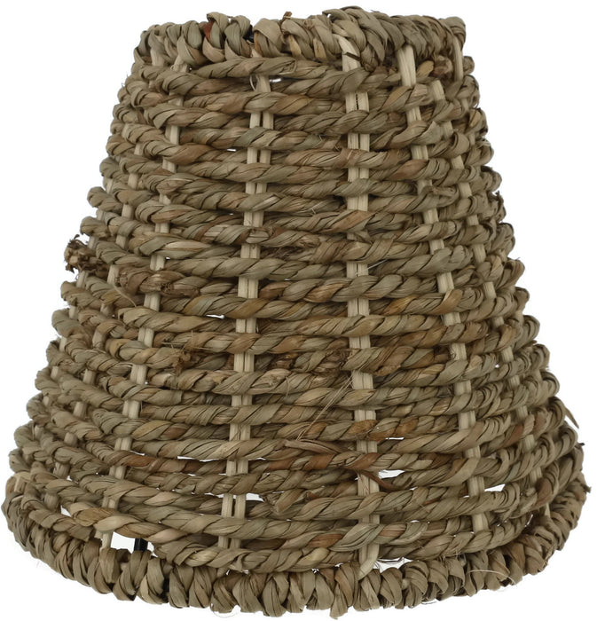 Natural Seagrass Chandelier Lamp Shades, Clip-on, 2 7/8-inch by 5 1/2-inch by 5-inch