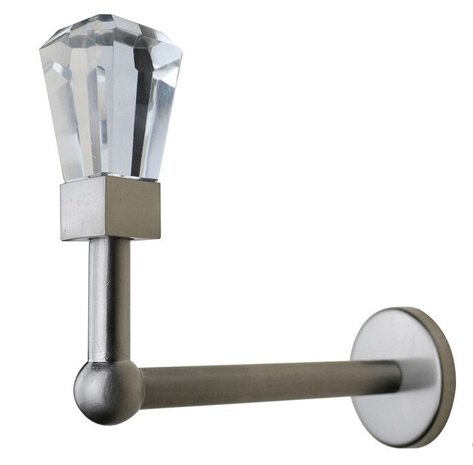 Grande Crystal and Metal Drapery Tieback Holdback - 3 Finishes