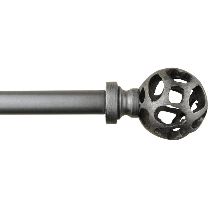 Urbanest 1-inch Diameter Viking Ball Adjustable Single Drapery Curtain Rod