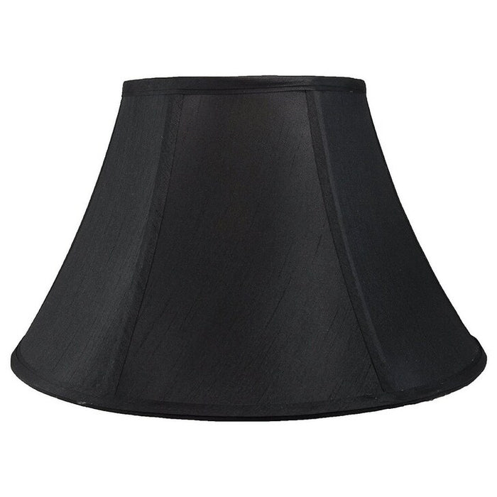 Softback Bell Lampshade, Faux Silk, 14-inch, Spider-fitter