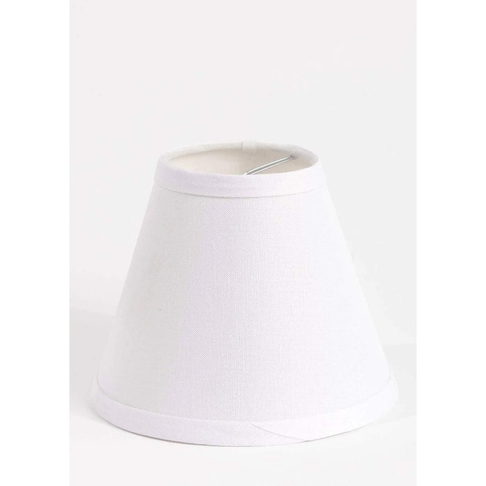 Urbanest Pure Linen Chandelier Lamp Shades, 6-inch, Hardback Clip On, White