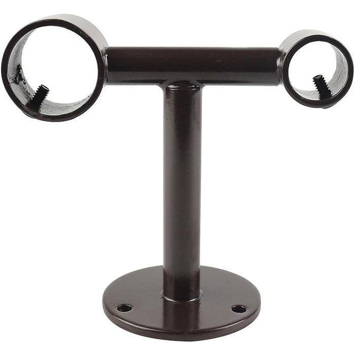 Double Ceiling Bracket for Curtain Rod, Fits 1-inch Front Rod and 5-8 inch Back Rod