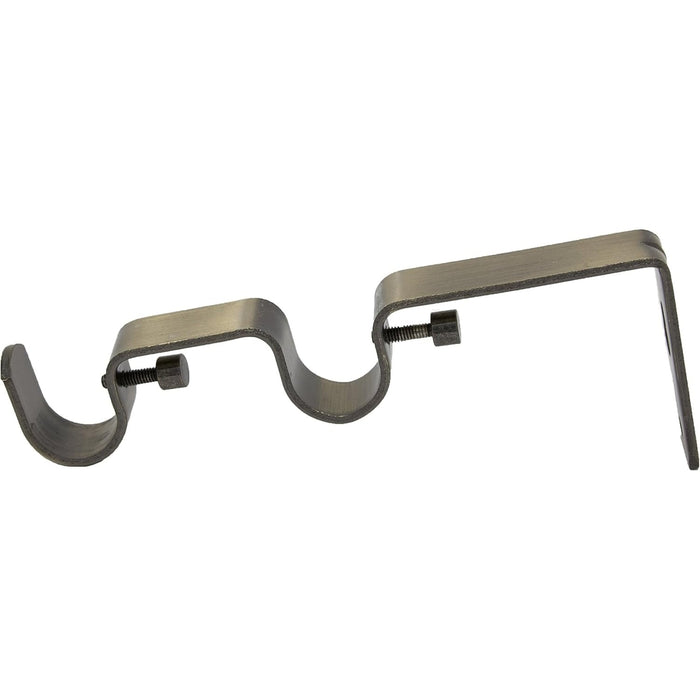 Double Curtain Rod Bracket for 3-4 inch or 5-8 inch