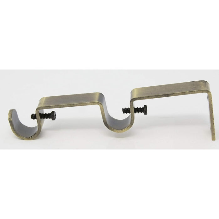 Double Curtain Rod Bracket, 1-2 inch to 5-8 inch Diameter Rods