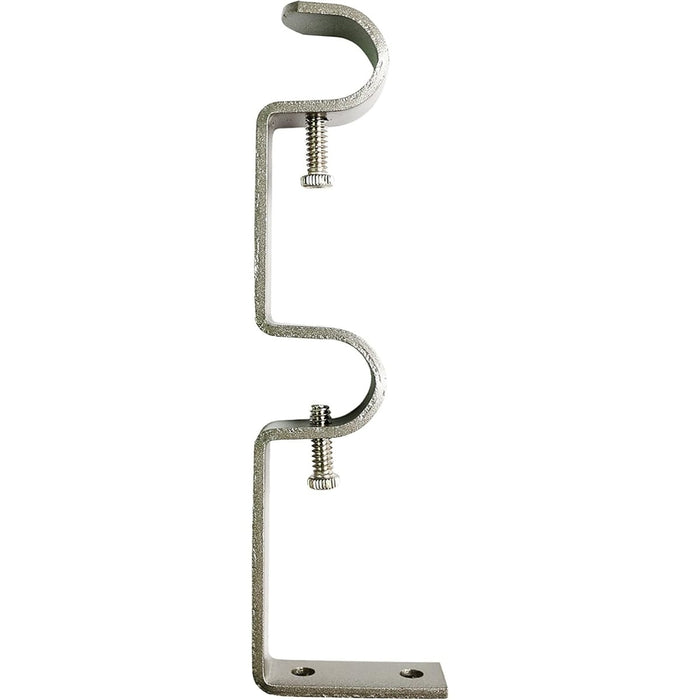 Double Curtain Rod Bracket, 1-2 inch to 5-8 inch Diameter Rods