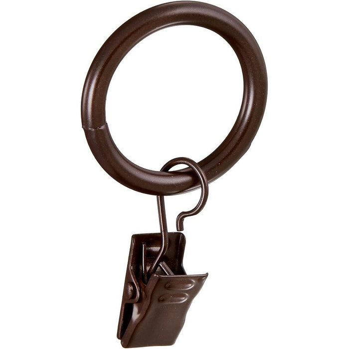 Metal Curtain Drapery Clip Rings 1 Inch Diameter, Set of 16