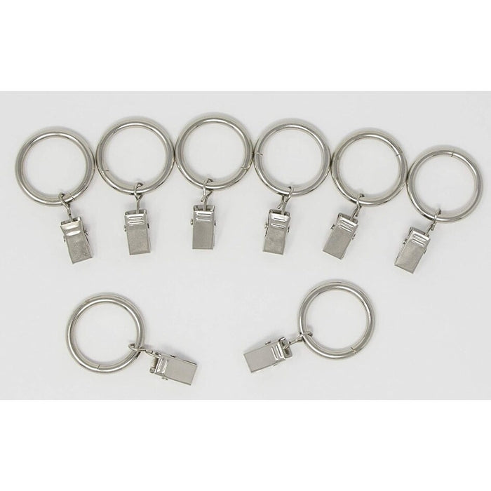 Metal Curtain Drapery Clip Rings 1 Inch Diameter, Set of 16