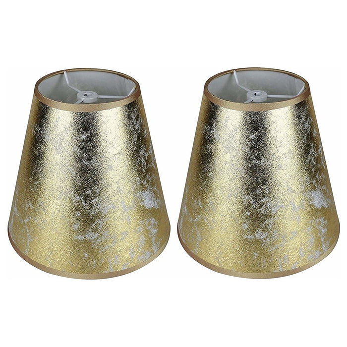Hardback Faux Silk Empire Lamp Shade 5-inch by 9-inch by 8.5-inch, Spider Washer Fitter