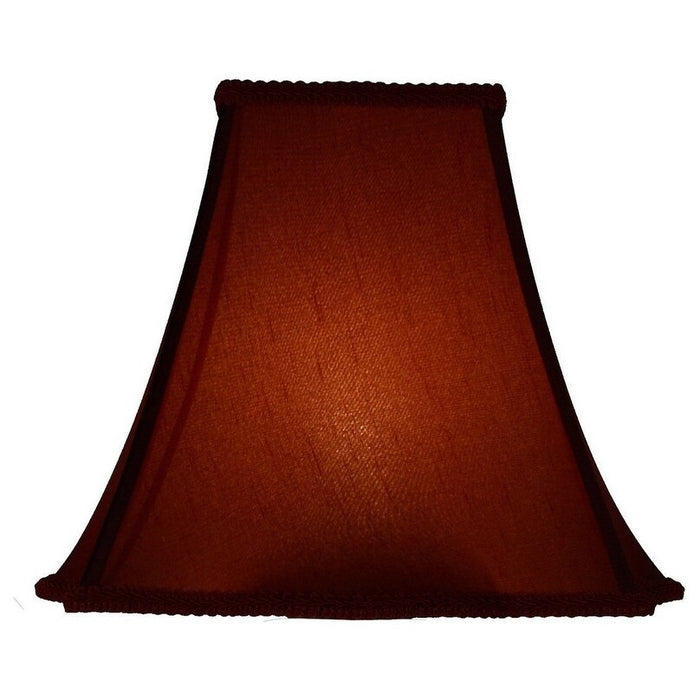 Softback Scalloped Box Lampshade, Faux Silk, 5x12x10", Spider