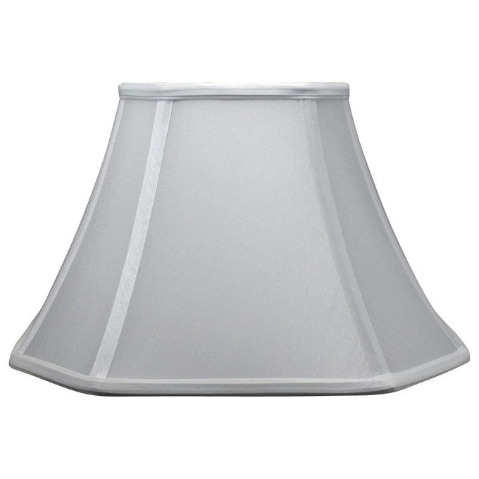 Square Cut Corner Bell Lamp Shade, 12-inch, Off White, Softback (Spider)